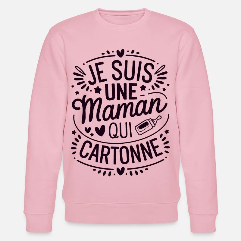 Ich bin eine erfolgreiche Mutter - Stanley/Stella Unisex Bio-Sweatshirt CHANGER  - Hellrosa