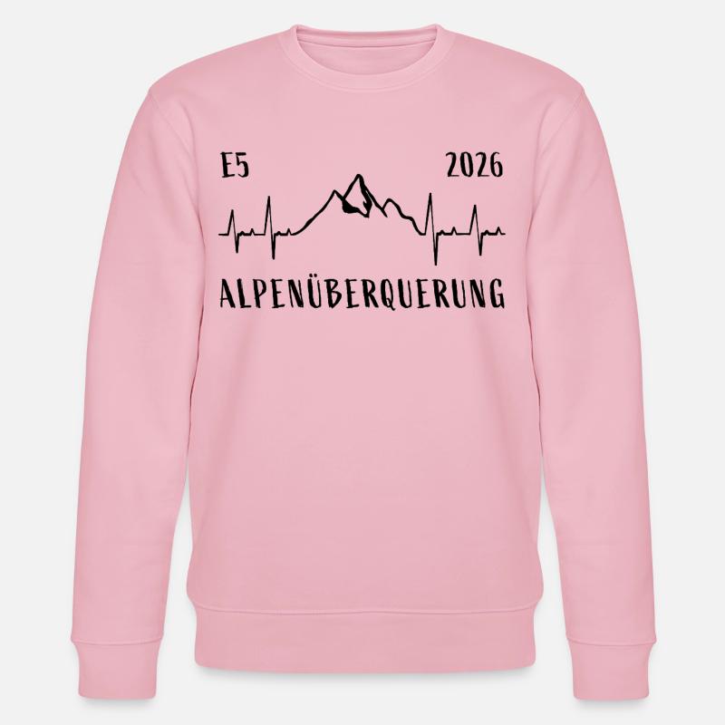 Alpenüberquerung E5 2026 - Stanley/Stella Unisex Bio-Sweatshirt CHANGER  - Hellrosa