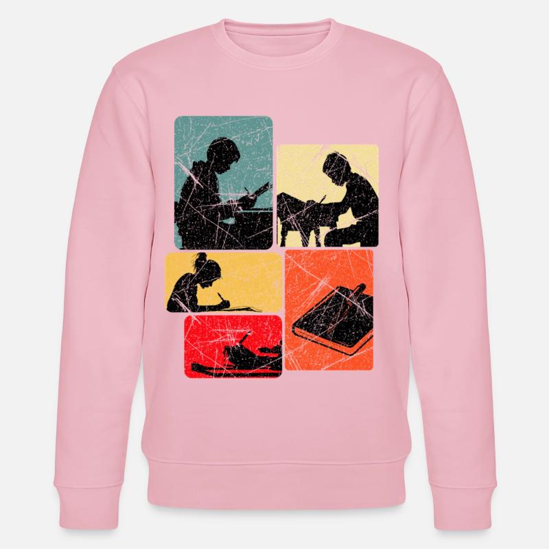 Writer Author Writer Writing Gift - Stanley/Stella CHANGER Unisex Organic Sweatshirt - cotton pink