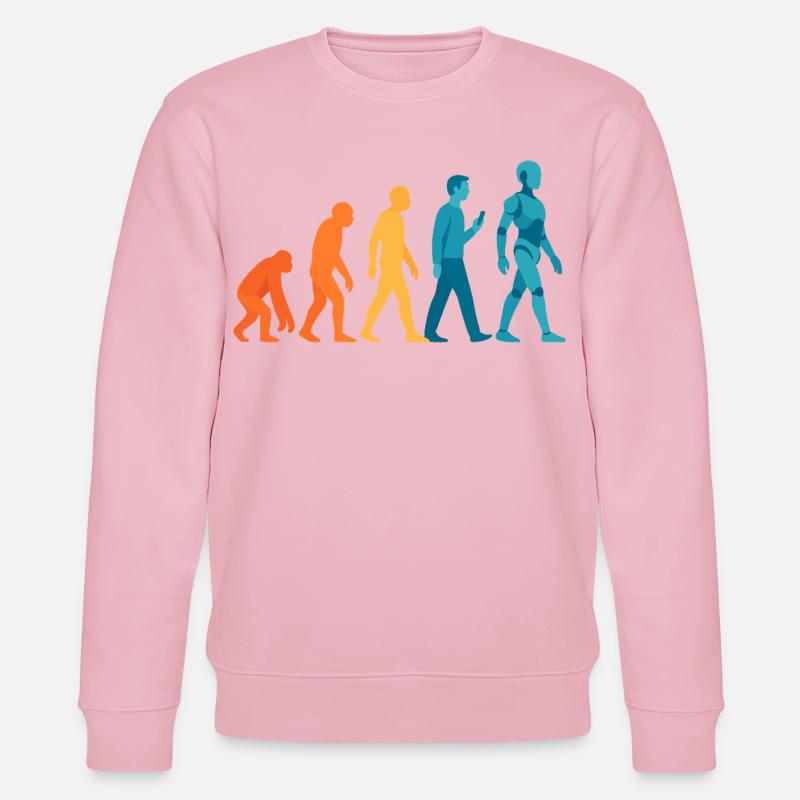 Évolution vers le contour du robot - Sweat bio CHANGER Stanley/Stella Unisexe - rose pâle