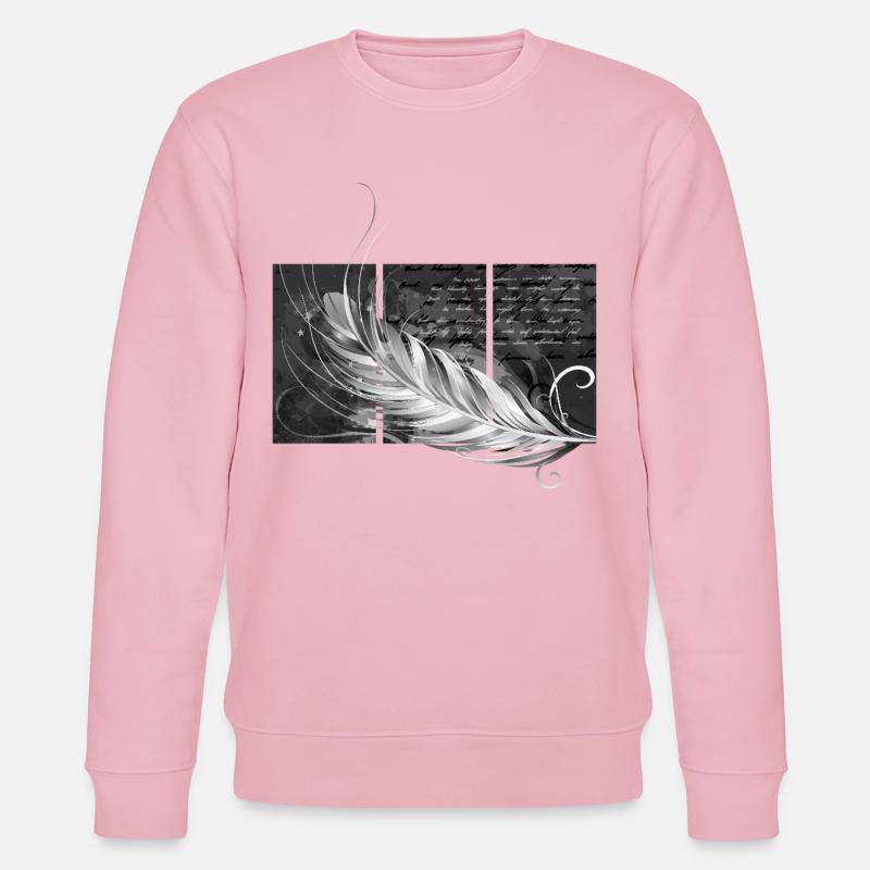 Feder-Triptychon - Stanley/Stella Unisex Bio-Sweatshirt CHANGER  - Hellrosa