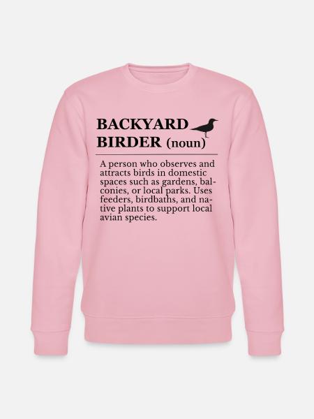 Bird watching in the garden - Stanley/Stella CHANGER Unisex Organic Sweatshirt - cotton pink