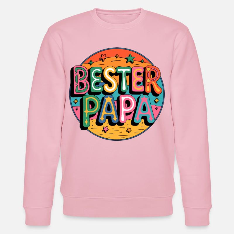 Bester Papa Farbexplosion - Stanley/Stella Unisex Bio-Sweatshirt CHANGER  - Hellrosa