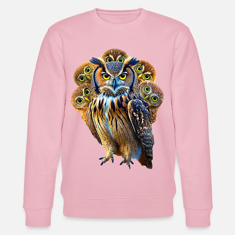 Eule - Stanley/Stella Unisex Bio-Sweatshirt CHANGER  - Hellrosa