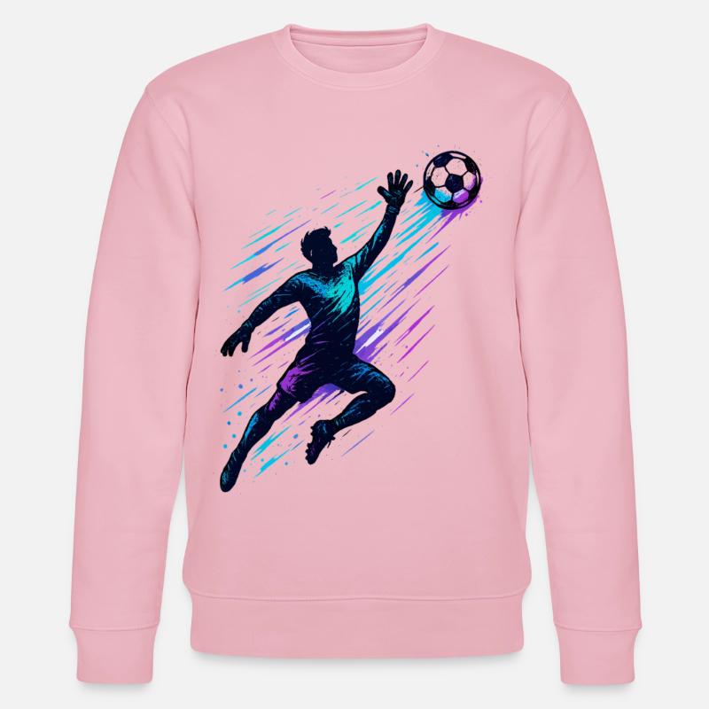 Fußball Torwart Parade Dynamische Aktion - Stanley/Stella Unisex Bio-Sweatshirt CHANGER  - Hellrosa