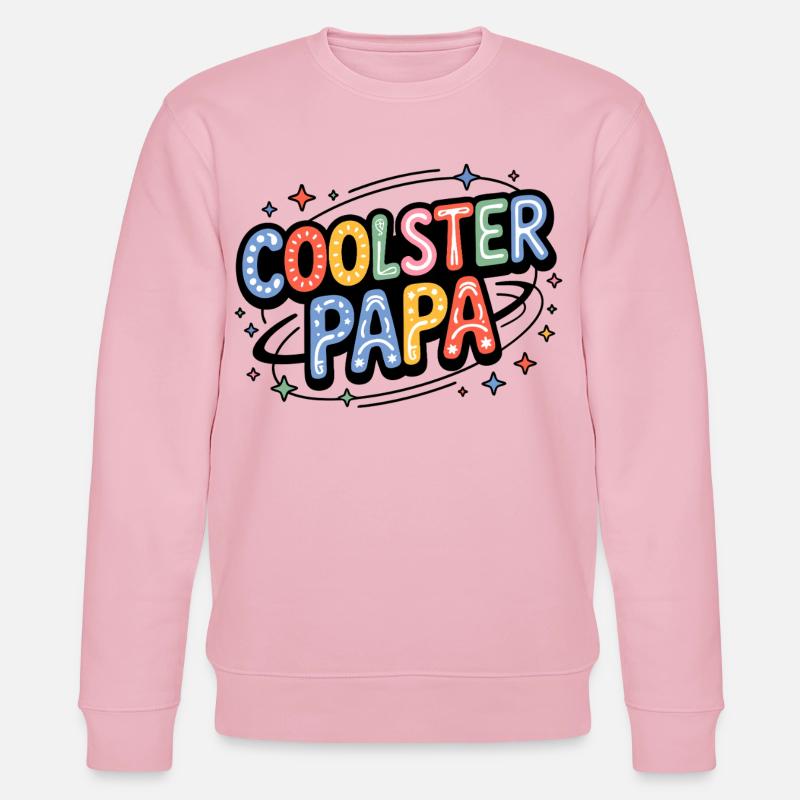 Coolster Papa bunte Retro-Buchstaben - Stanley/Stella Unisex Bio-Sweatshirt CHANGER  - Hellrosa