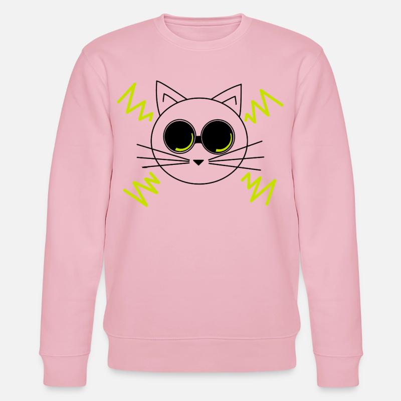 Weltraumkatze - Stanley/Stella Unisex Bio-Sweatshirt CHANGER - Hellrosa