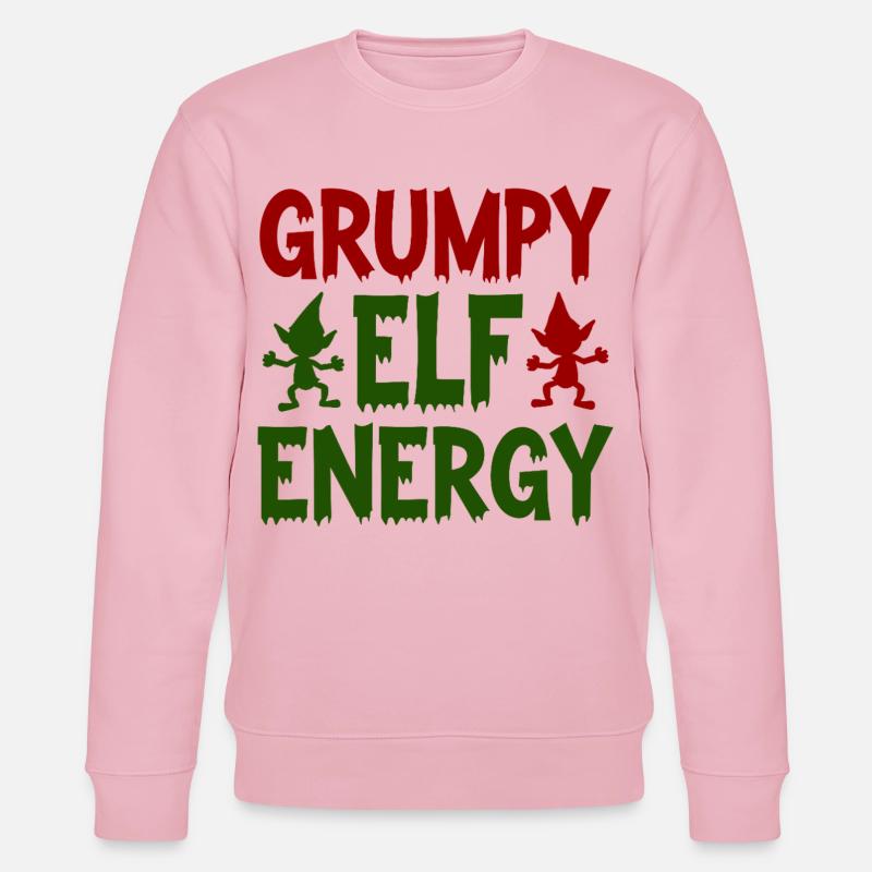 Grumpy Elf Energy Grumpy Imp - Stanley/Stella CHANGER Unisex Organic Sweatshirt - cotton pink