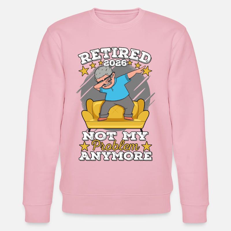 Retraité 2026 Rente Retirement Legend Retraité - Sweat bio CHANGER Stanley/Stella Unisexe - rose pâle