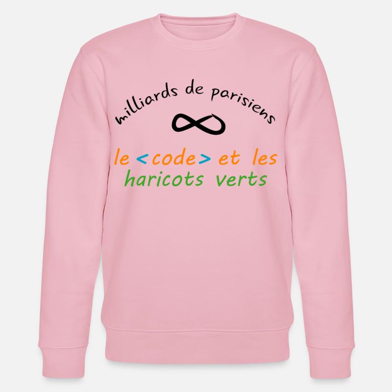 8_milliards_de_parisiens_le_code_et_les_haricot - Stanley/Stella Unisex Bio-Sweatshirt CHANGER  - Hellrosa