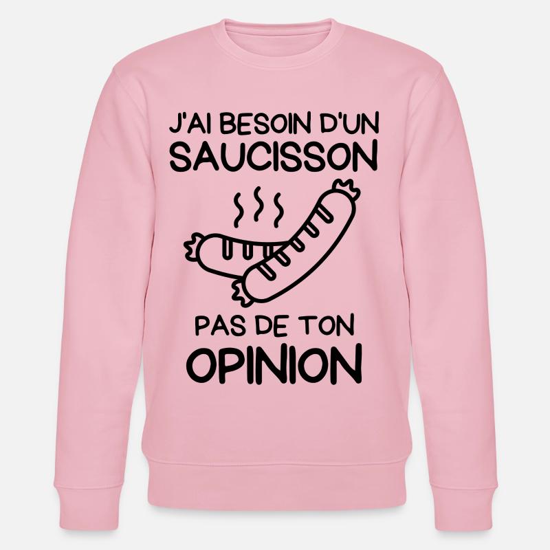 Brauchen Sie eine Wurst - Stanley/Stella Unisex Bio-Sweatshirt CHANGER  - Hellrosa