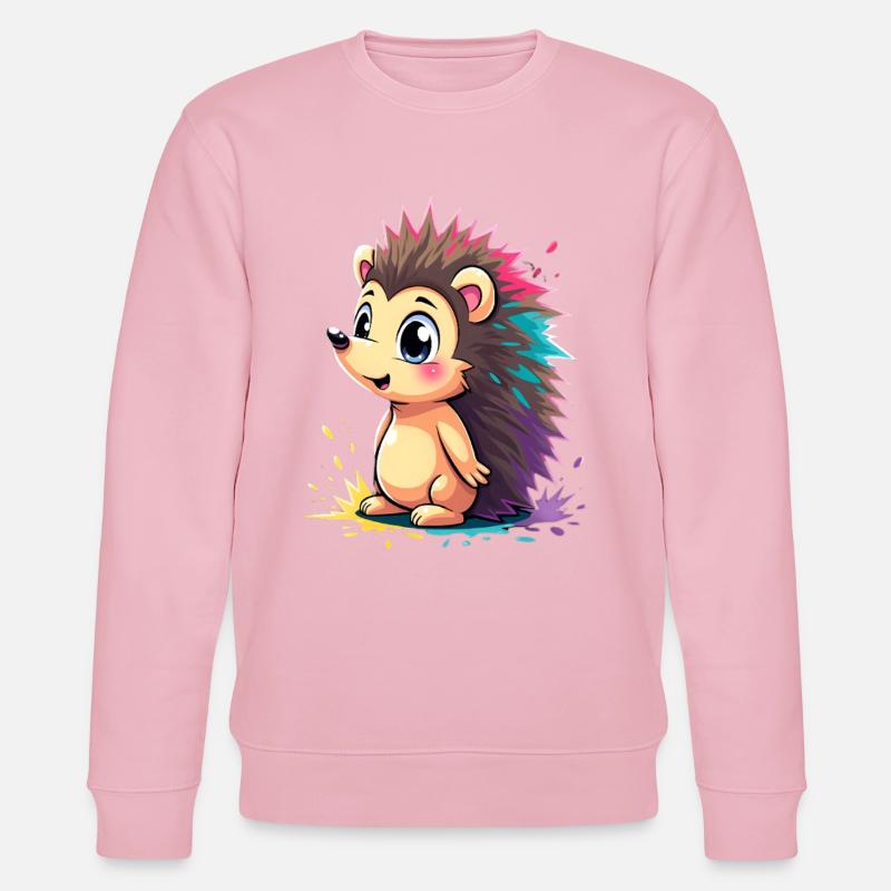 Regenbogenstachel Igelchen - Stanley/Stella Unisex Bio-Sweatshirt CHANGER  - Hellrosa