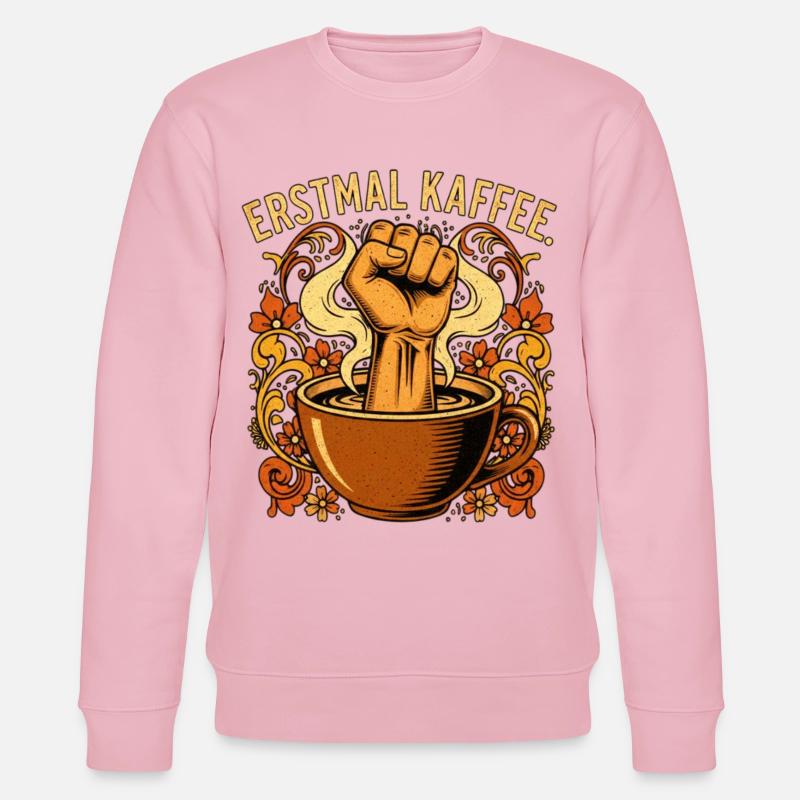 Déclaration de First Coffee Faust - Sweat bio CHANGER Stanley/Stella Unisexe - rose pâle