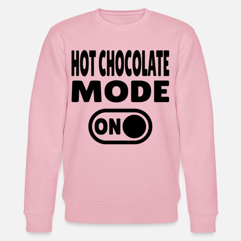 HotchocolateModeONBLK - Stanley/Stella CHANGER Unisex Organic Sweatshirt - cotton pink