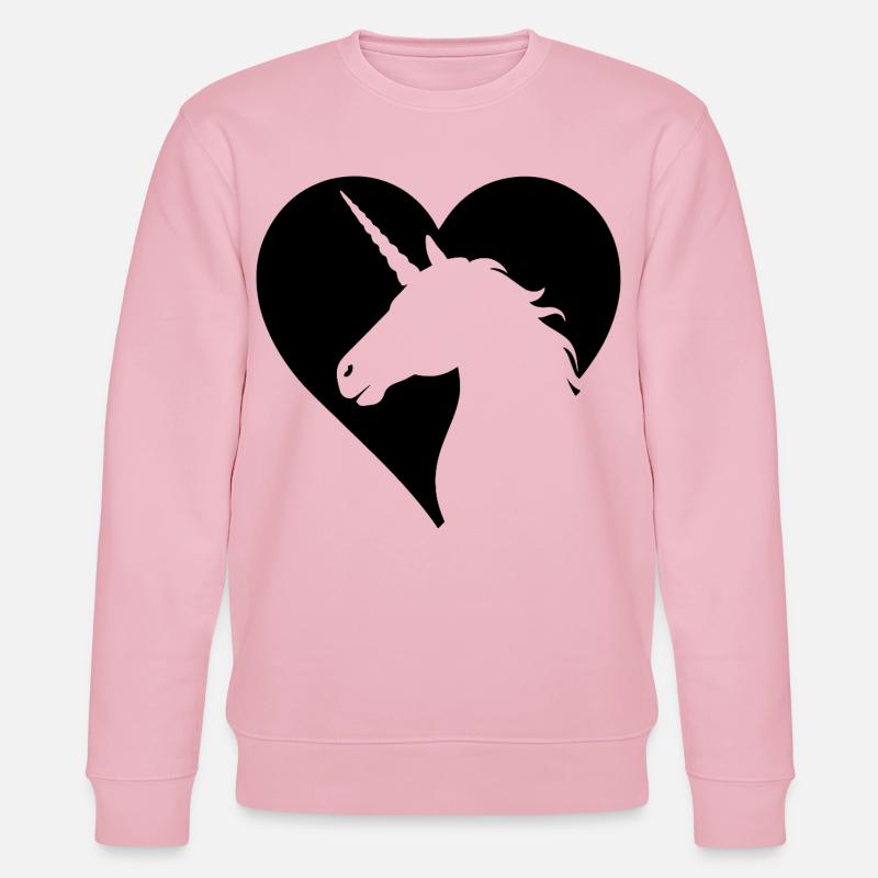 Niedliches Einhorn Magisch  - Stanley/Stella Unisex Bio-Sweatshirt CHANGER  - Hellrosa