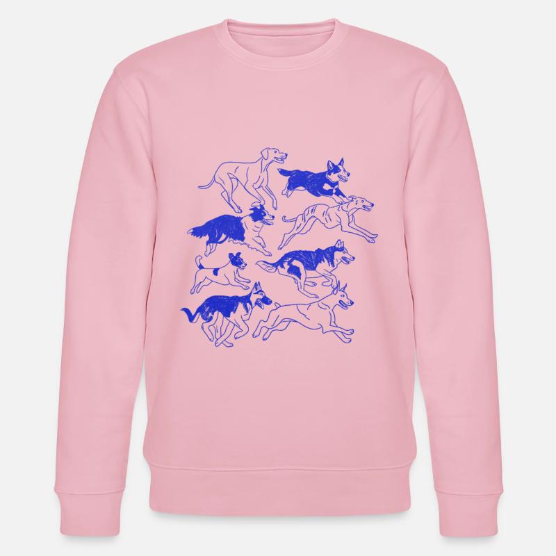 Pack Silhouette Dynamique de Chien - Sweat bio CHANGER Stanley/Stella Unisexe - rose pâle