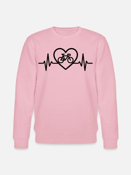 Heart Cycling – Passion for Cycling - Stanley/Stella CHANGER Unisex Organic Sweatshirt - cotton pink