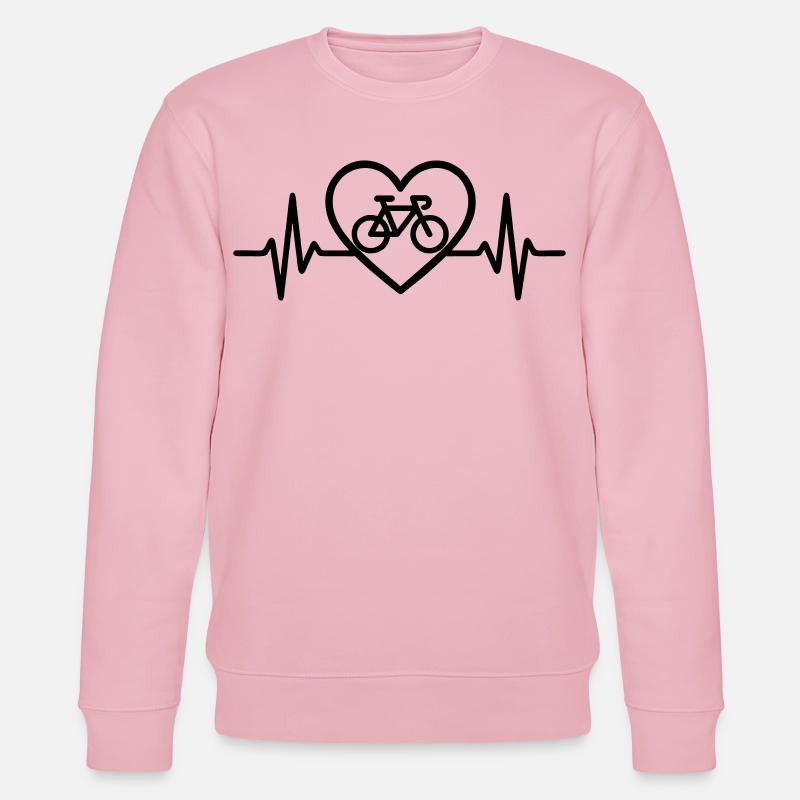Cyclisme cardiaque – Passion pour le cyclisme - Sweat bio CHANGER Stanley/Stella Unisexe - rose pâle