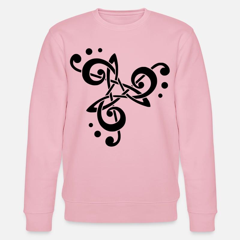 Musikalische Note in Triskelion - Stanley/Stella Unisex Bio-Sweatshirt CHANGER  - Hellrosa