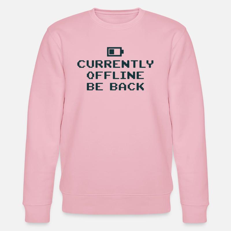 Currently Offline Be Back Akku leer - Stanley/Stella Unisex Bio-Sweatshirt CHANGER  - Hellrosa