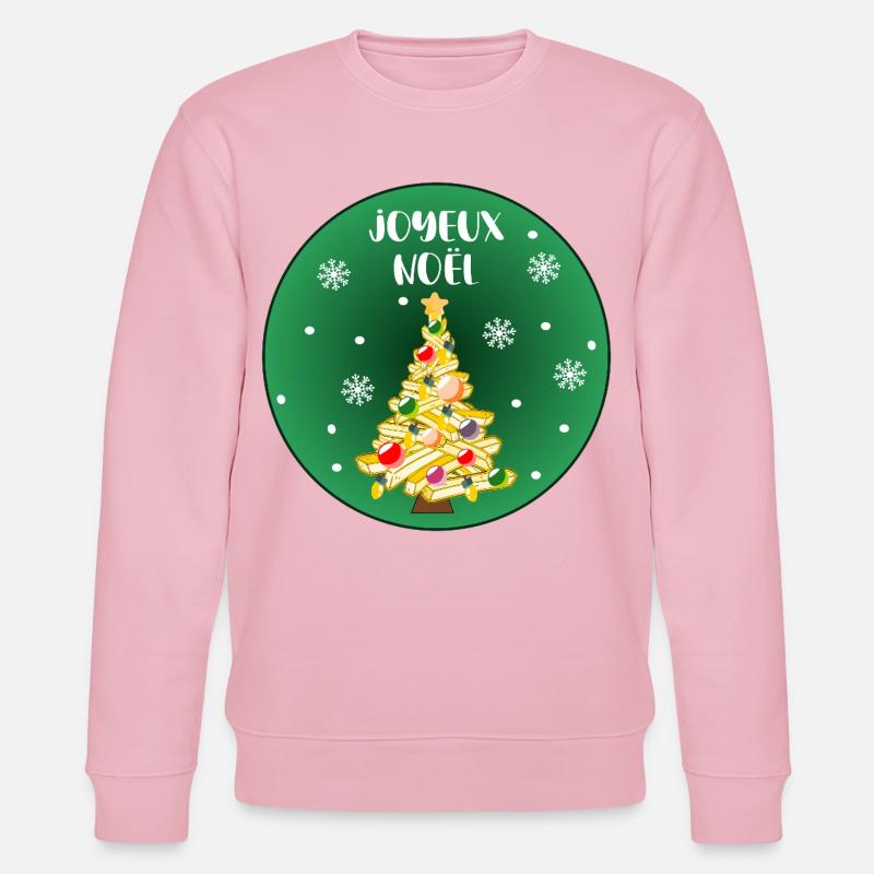 Frohe Weihnachtskartoffeln - Stanley/Stella Unisex Bio-Sweatshirt CHANGER  - Hellrosa
