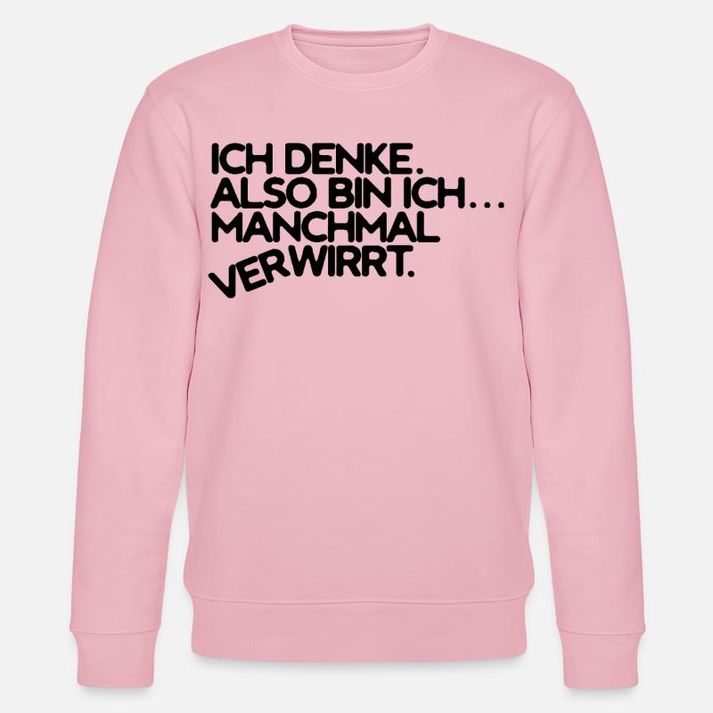 Denken und verwirrt sein - Stanley/Stella Unisex Bio-Sweatshirt CHANGER  - Hellrosa