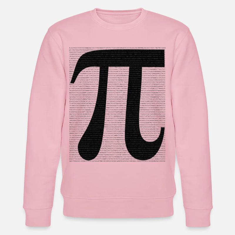 Pi symbol with numerical value mathematics - Stanley/Stella CHANGER Unisex Organic Sweatshirt - cotton pink