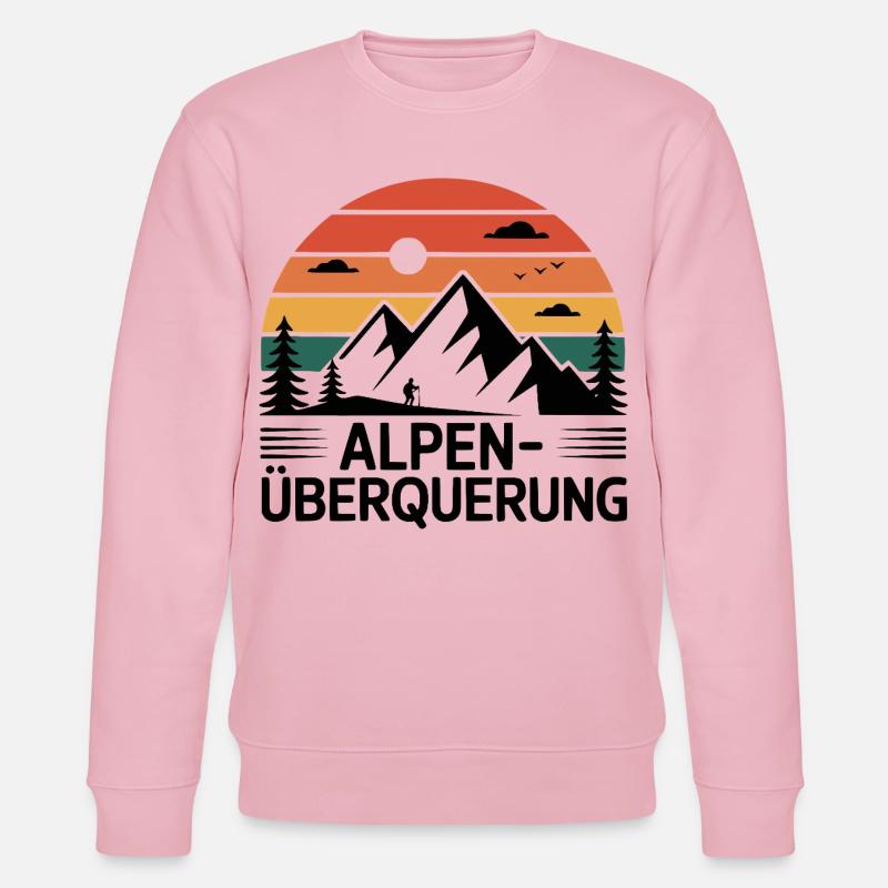 Alpenüberquerung Alpenüberquerer - Stanley/Stella Unisex Bio-Sweatshirt CHANGER  - Hellrosa