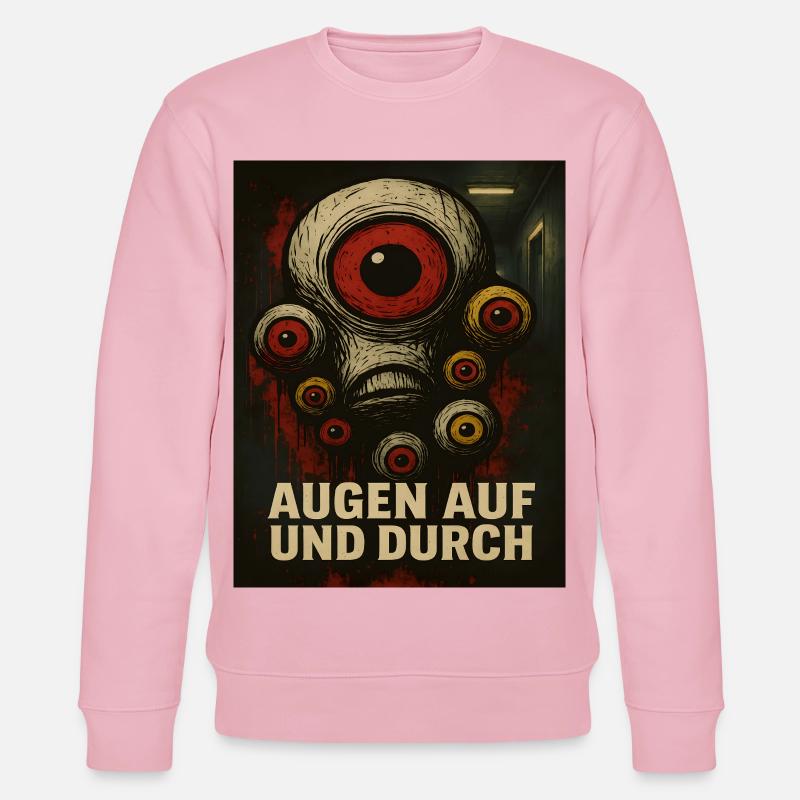 Augen Auf Und Durch Monster - Stanley/Stella Unisex Bio-Sweatshirt CHANGER  - Hellrosa