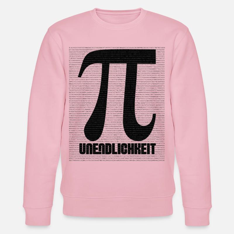 Pi Sign from Number Pattern - Stanley/Stella CHANGER Unisex Organic Sweatshirt - cotton pink