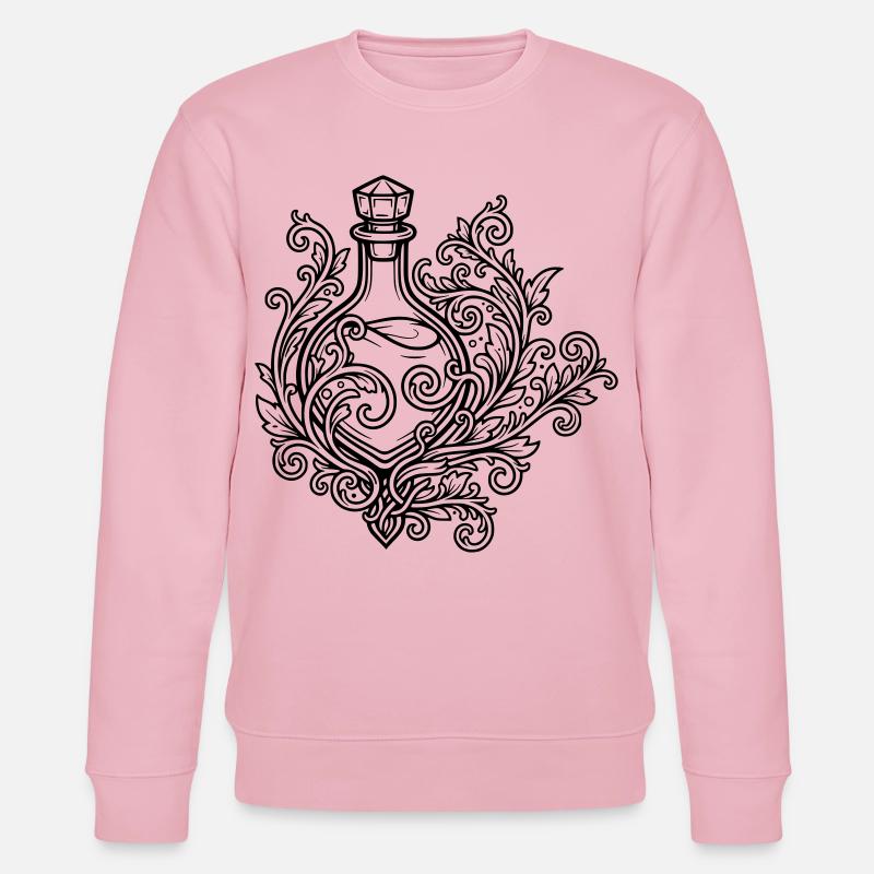 Fiole d'elixir et fleurs - Sweat bio CHANGER Stanley/Stella Unisexe - rose pâle