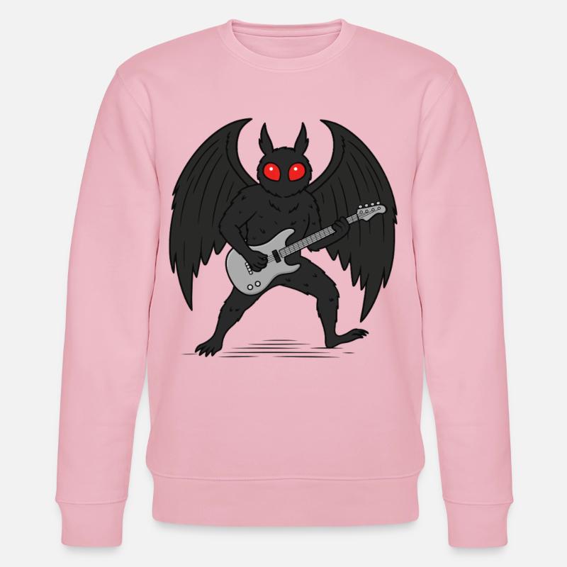 Mothman Rock Guitar Cryptid - Stanley/Stella Unisex Bio-Sweatshirt CHANGER  - Hellrosa