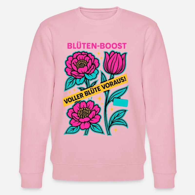 Blüten Boost, Frühlingspower, Blüte voraus - Stanley/Stella Unisex Bio-Sweatshirt CHANGER  - Hellrosa