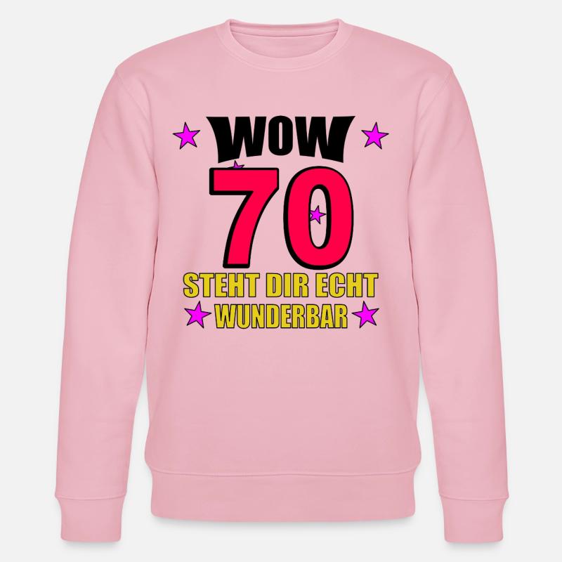 70er Jubiläum Steht Dir Wunderbar - Stanley/Stella Unisex Bio-Sweatshirt CHANGER  - Hellrosa