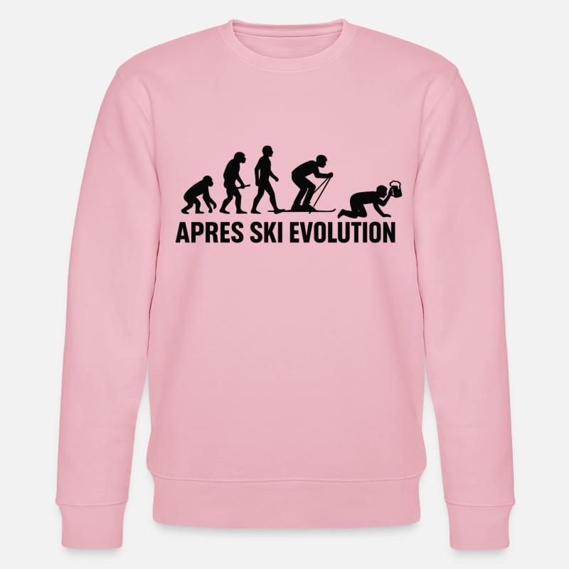 Après Ski Evolution Skiing Ski Holiday - Stanley/Stella CHANGER Unisex Organic Sweatshirt - cotton pink
