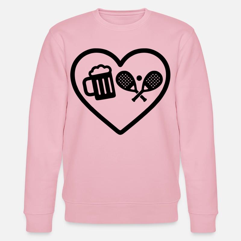 Heart Padel Bier - Stanley/Stella Unisex Bio-Sweatshirt CHANGER  - Hellrosa