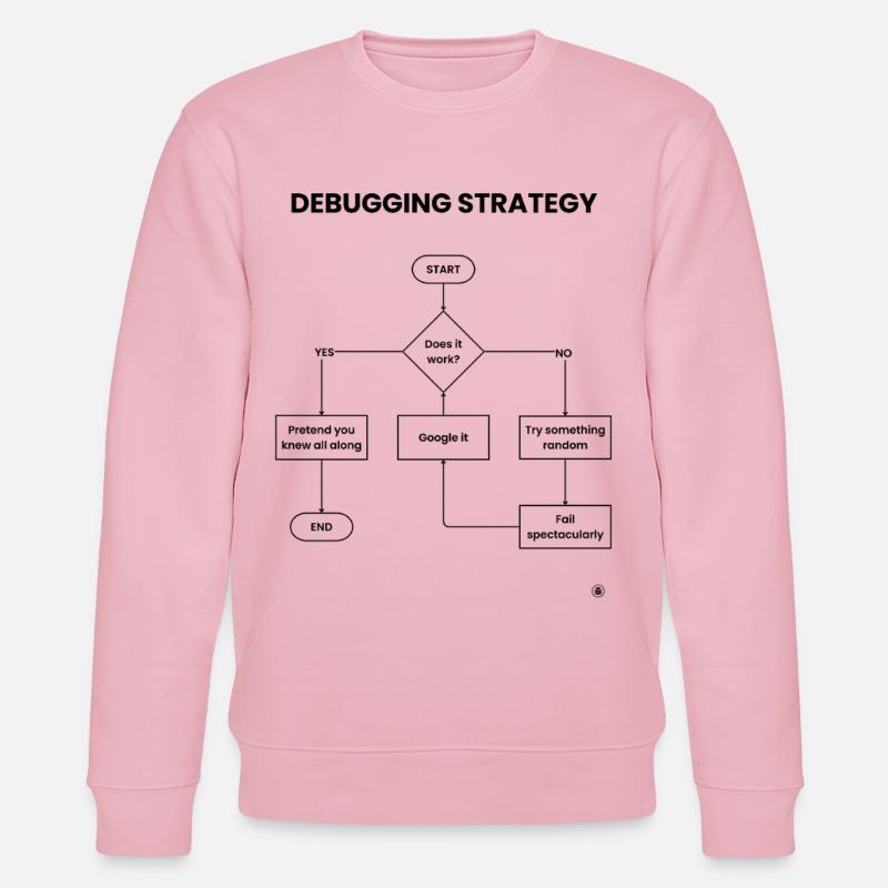 Debugging-Strategie-Flussdiagramm – Funktioniert es Geschenk - Stanley/Stella Unisex Bio-Sweatshirt CHANGER  - Hellrosa