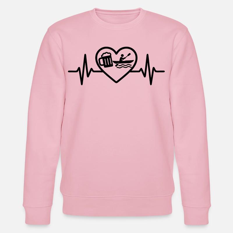 Herz Kajak Bier - Stanley/Stella Unisex Bio-Sweatshirt CHANGER  - Hellrosa
