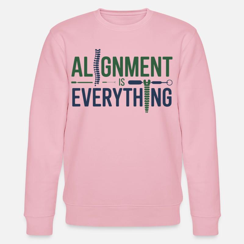 Chiropractor Alignment Is Everything Professional  - Stanley/Stella CHANGER Unisex Organic Sweatshirt - cotton pink