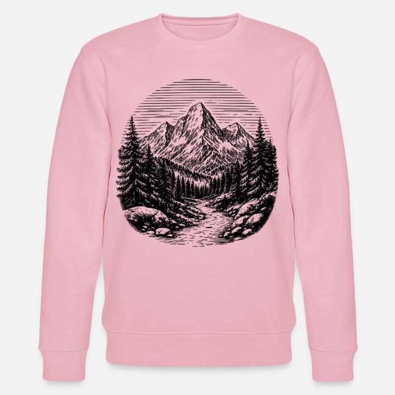 Pfad durch den Wald - Stanley/Stella Unisex Bio-Sweatshirt CHANGER  - Hellrosa