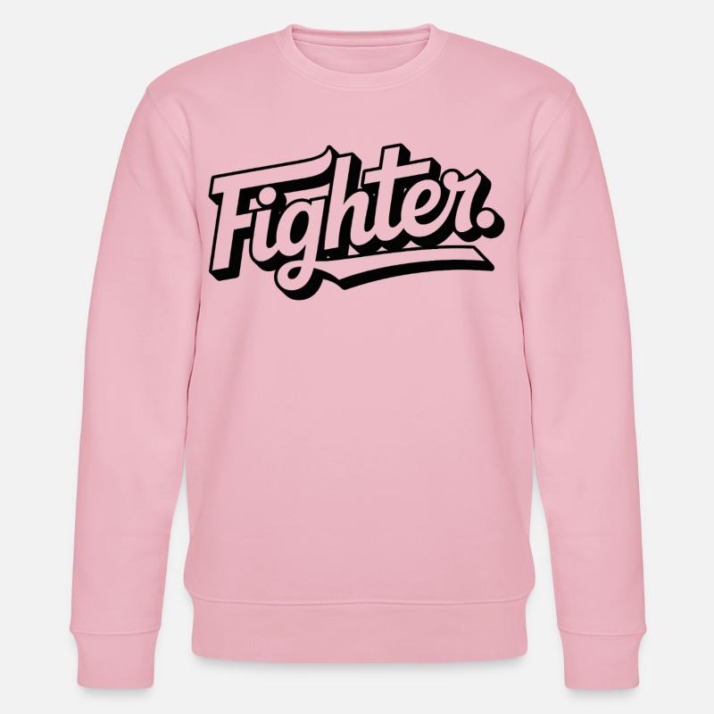 fighter. Schriftzug Clean - Stanley/Stella Unisex Bio-Sweatshirt CHANGER  - Hellrosa