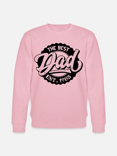 The Best Dad EST 1985 - Stanley/Stella CHANGER Unisex Organic Sweatshirt - cotton pink