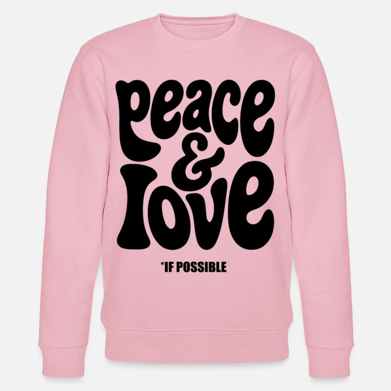 PEACE LOVE #1 - let's talk - Sweat bio CHANGER Stanley/Stella Unisexe - rose pâle