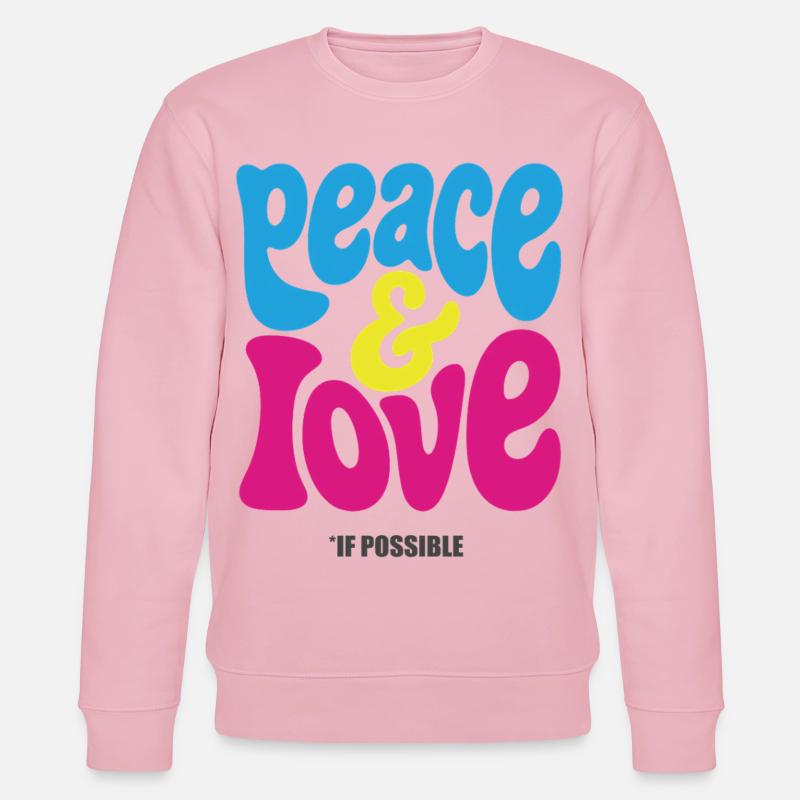 PEACE LOVE #4 - let's talk - Sweat bio CHANGER Stanley/Stella Unisexe - rose pâle