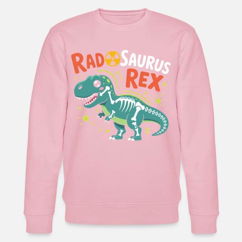 RadSaurus Rex Neon Dino - Stanley/Stella CHANGER Unisex Organic Sweatshirt - cotton pink