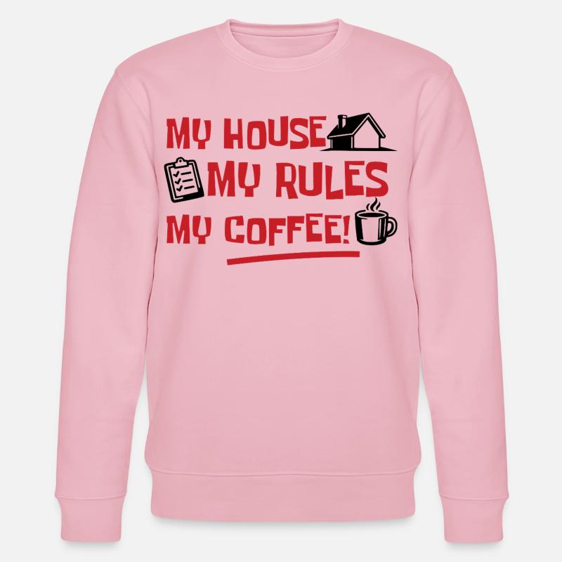 Ma maison, mes règles, mon café - Sweat bio CHANGER Stanley/Stella Unisexe - rose pâle