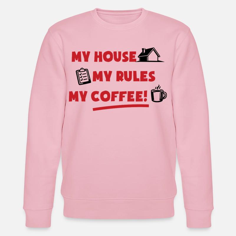 Ma maison, mes règles, mon café - Sweat bio CHANGER Stanley/Stella Unisexe - rose pâle