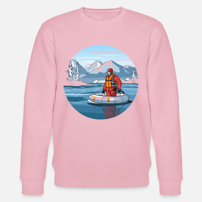 Alpine Rettungsfahrt im Eissee - Stanley/Stella CHANGER Unisex Organic Sweatshirt - cotton pink
