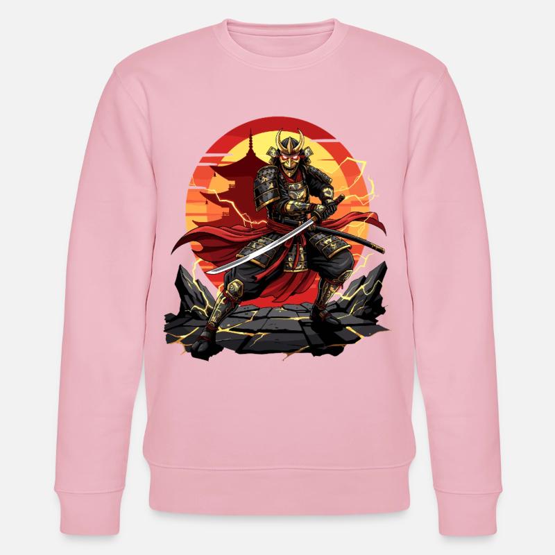 Otaku Samurai Krieger Japan Katana Design - Stanley/Stella Unisex Bio-Sweatshirt CHANGER  - Hellrosa