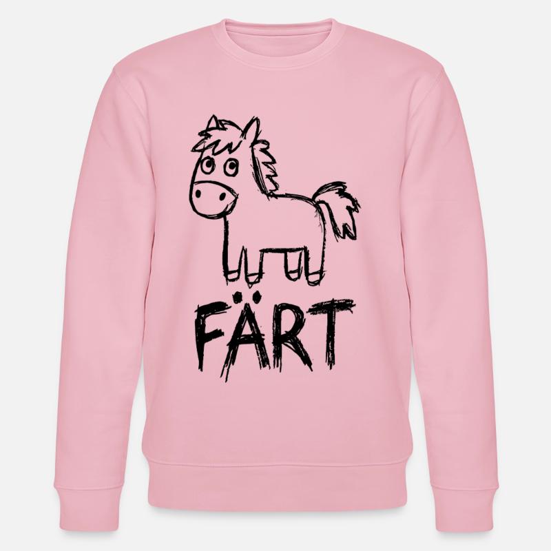 Cavalier cheval Propriétaire de chevaux FÄRT - Sweat bio CHANGER Stanley/Stella Unisexe - rose pâle